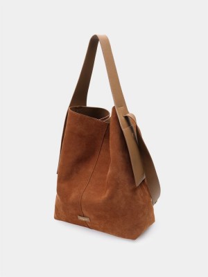 Women's's Songmont Drippy Large Tote Bags Brown | PDT1943XD